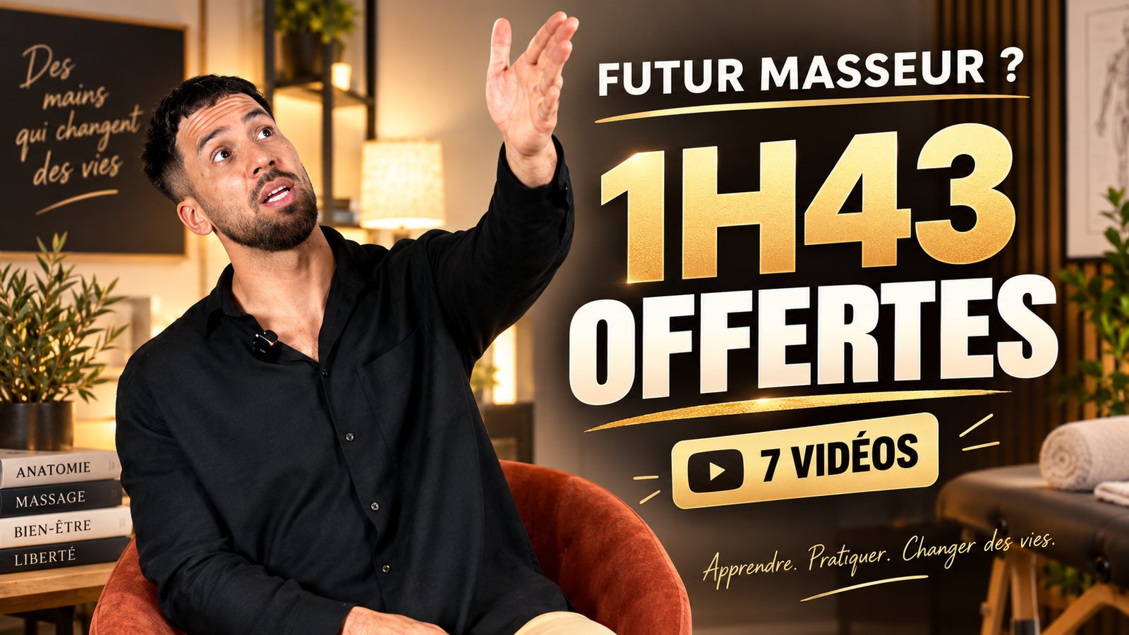 Futur masseur ? 1 h 43 de formations offertes en 7 vidéos, avec Jordan